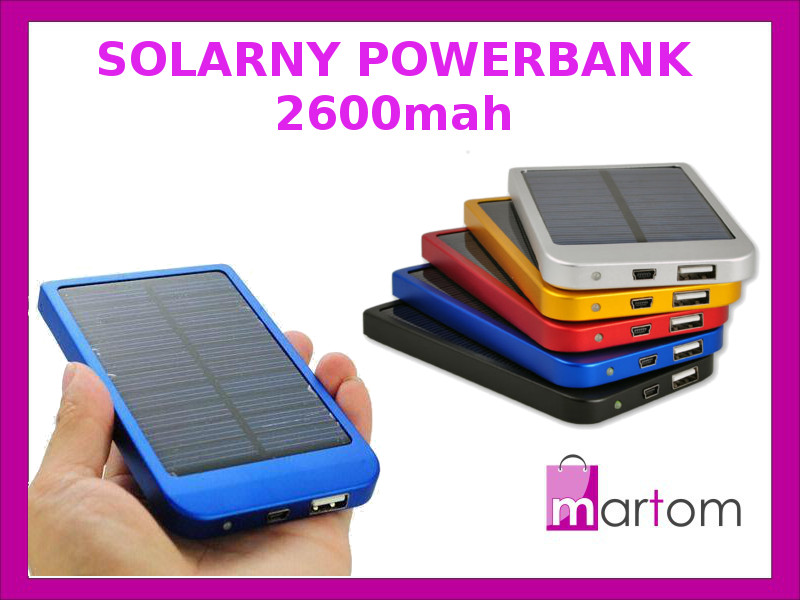 BB34 ŁADOWARKA SOLARNA 2600mAh POWER BANK koncówki zdjęcie 1