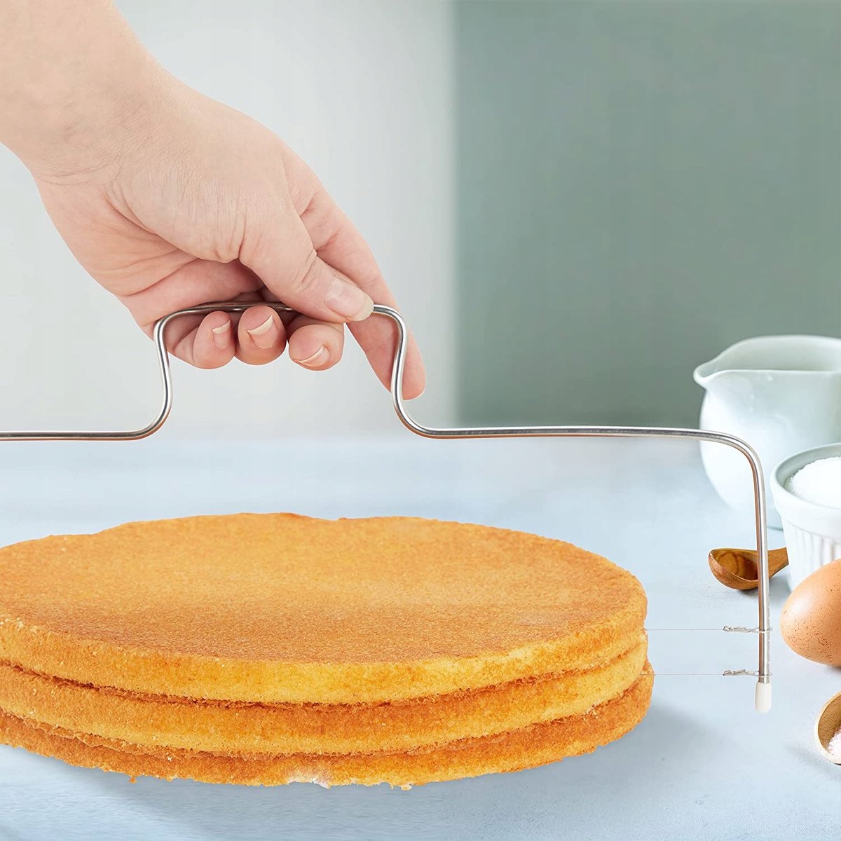 AG611 NÓŻ STRUNOWY DO CIĘCIA BISZKOPTU CIASTA 2 STRUNY