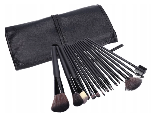 UR98C PĘDZLE DO MAKIJAŻU ZESTAW MAKEUP 18 SZTUK + ETUI zdjęcie 1