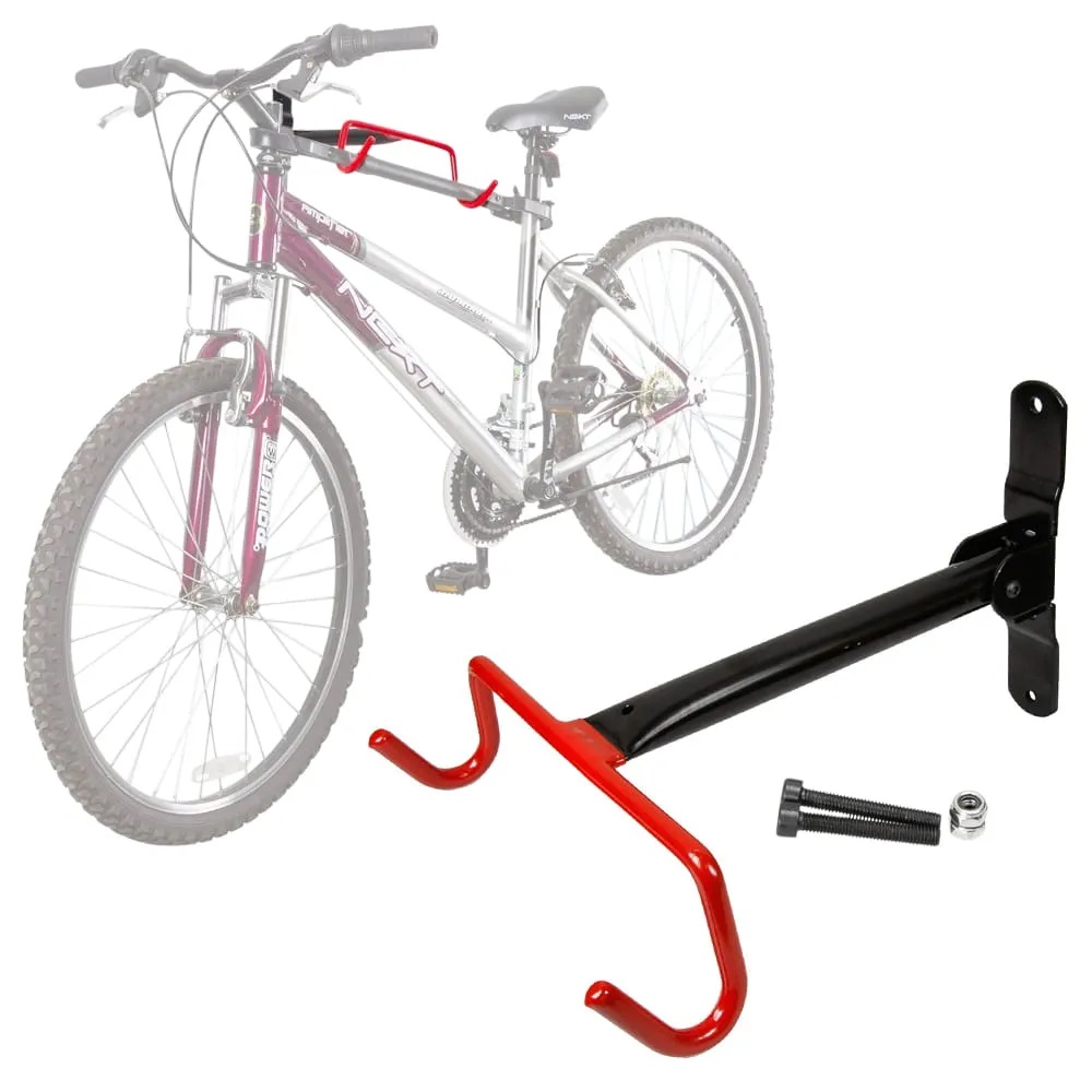 RW11 WIESZAK NA ROWER UCHWYT ŚCIENNY ROWEROWY 2 HAKI NA RAMĘ MOCNY