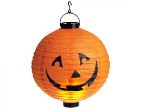 HL25 LAMPION DYNIA ŚWIECĄCY LED HALLOWEEN PAPIEROWY WISZĄCY