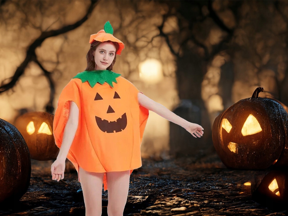 HL36 KOSTIUM DYNIA PRZEBRANIE STRÓJ DYNI NA HALLOWEEN ZESTAW r. M