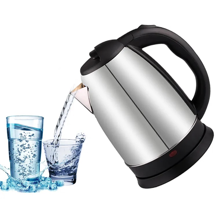 HH42 CZAJNIK ELEKTRYCZNY BEZPRZEWODOWY 2 STAL INOX 2000w duży srebrny