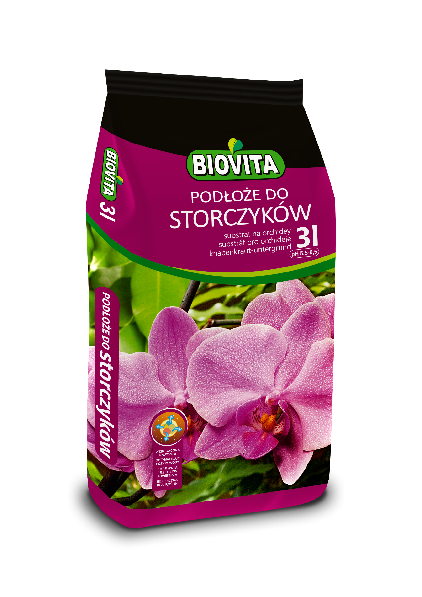 BIO8 NATURALNE PODŁOŻE ZIEMIA DO STORCZYKÓW ORCHIDEI 3L BIOVITA