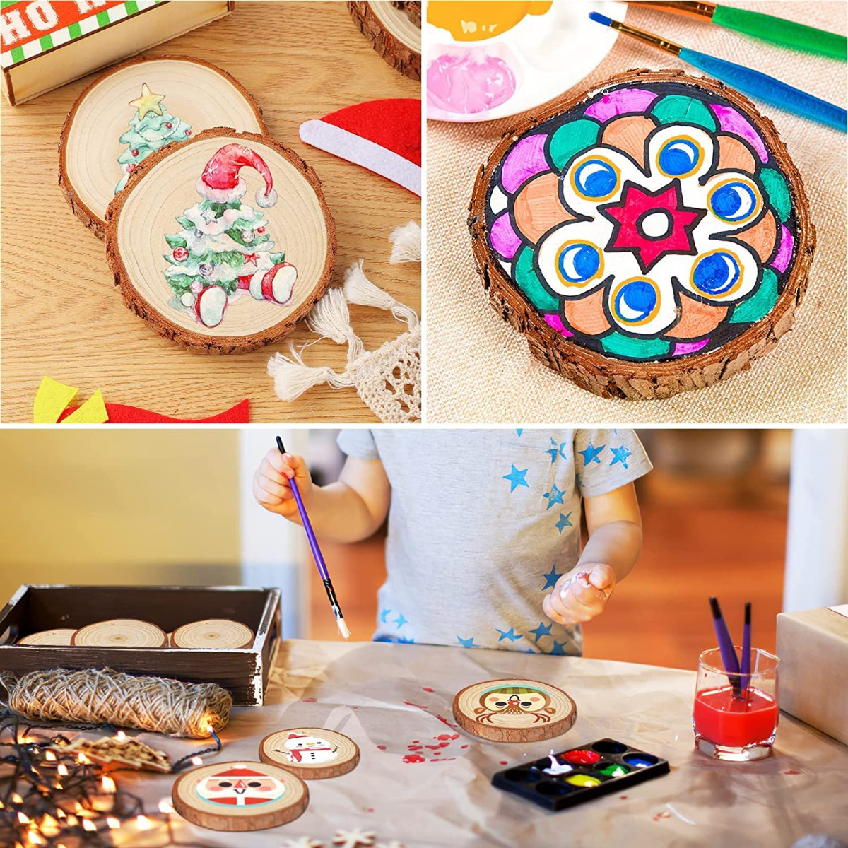 C153902 PLASTER DREWNA + FARBY MINI SZTALUGA ZESTAW DIY