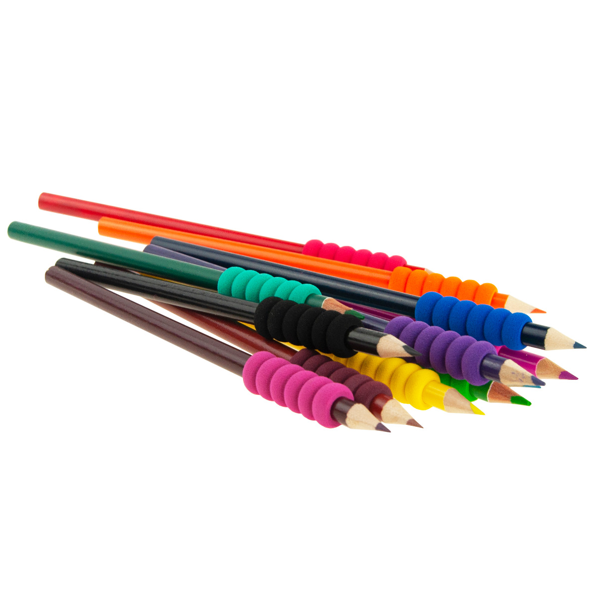 701801 KREDKI OŁÓWKOWE Z UCHWYTEM PIANKOWYM ZESTAW 12SZT