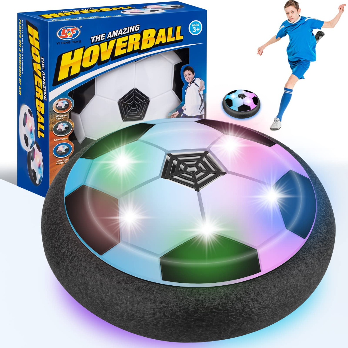 ZB62 LEWITUJĄCA PIŁKA DO GRY LATAJĄCA ŚWIECI GRA LED HOVERBALL CYMBERGAJ zdjęcie 2