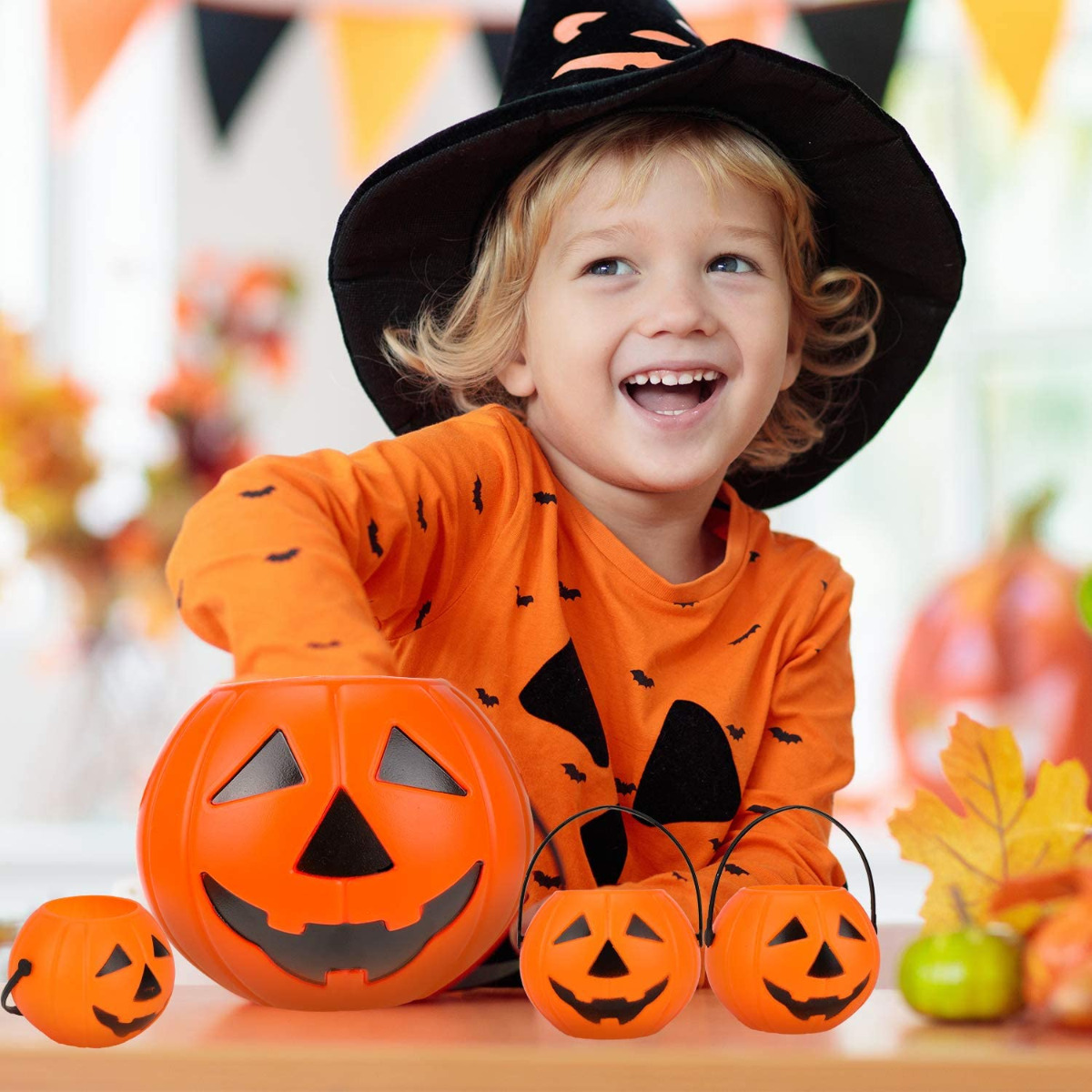 HL33 WIADERKO POJEMNIK  DYNIA NA CUKIERKI DUŻE HALLOWEEN SŁODYCZE