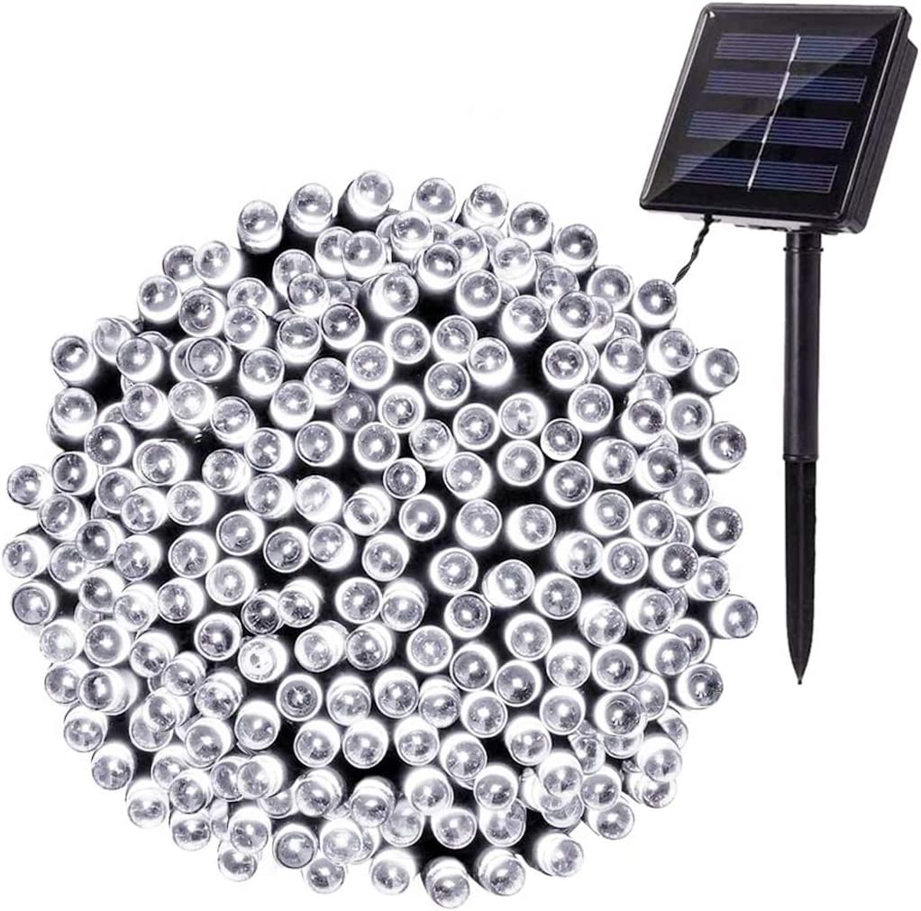 TG63193-1 LAMPKI CHOINKOWE SOLARNE 500 LED 52m GIRLANDA ZIMNE BIAŁE 8 FUNKCJI zdjęcie 2