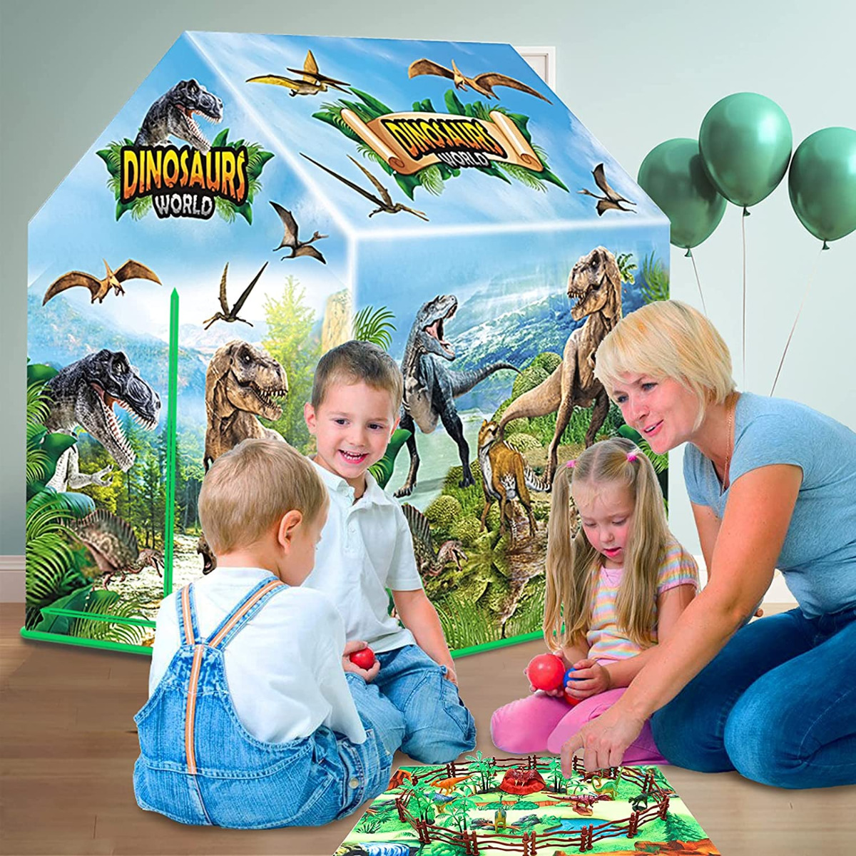 TG67272 NAMIOT DOMEK DINOZAURA DLA DZIECI DINOZAURY DO DOMU OGRODU