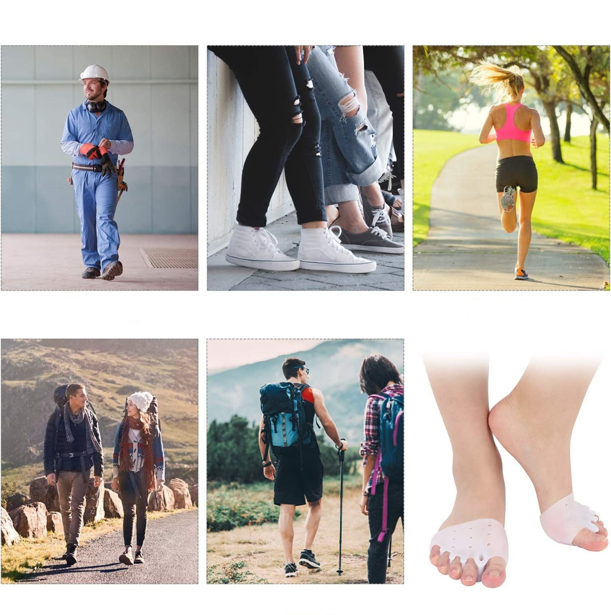 TG56354 KLIN NA HALUKSY OCHRANIACZ NA STOPĘ OSŁONA ŻELOWA SEPARATOR PALCÓW