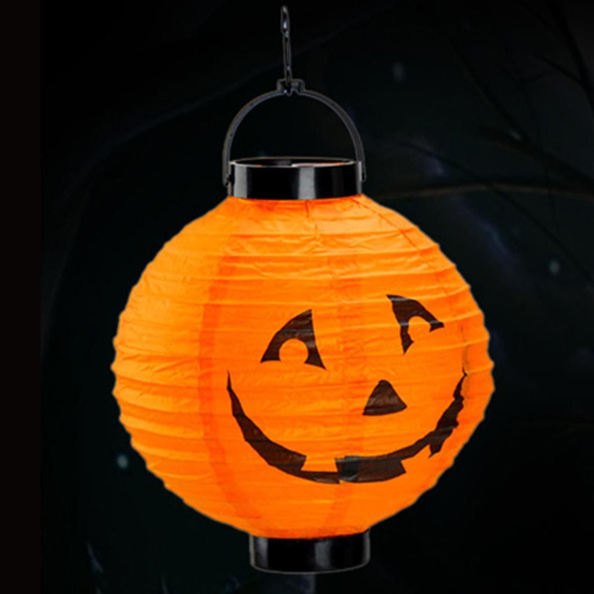 HL25 LAMPION DYNIA ŚWIECĄCY LED HALLOWEEN PAPIEROWY WISZĄCY