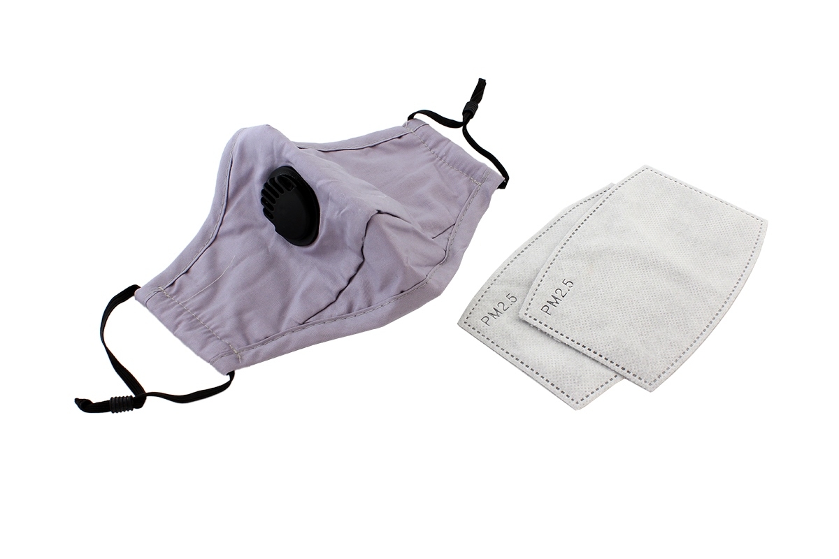 AG303F Maseczka sportowa 2 filtry MASKA PM 2.5 Z ZAWOREM