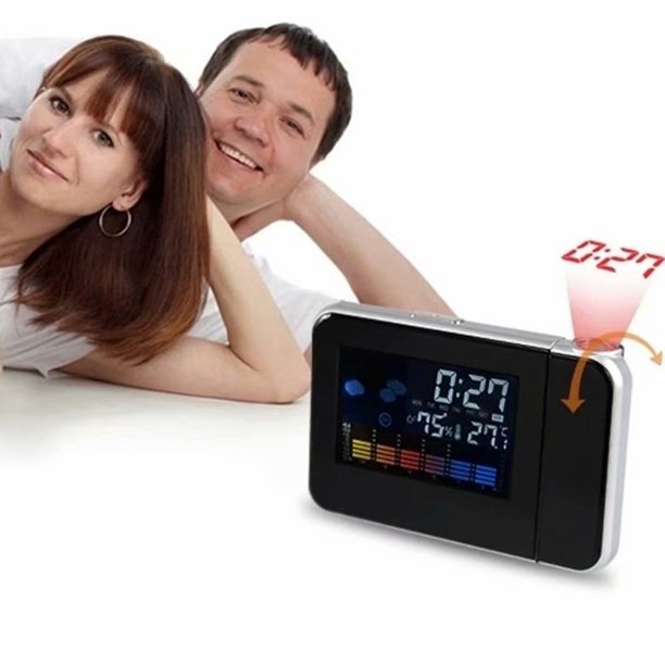 AP28 STACJA POGODY BUDZIK ZEGAR PROJEKTOR ZEGAREK