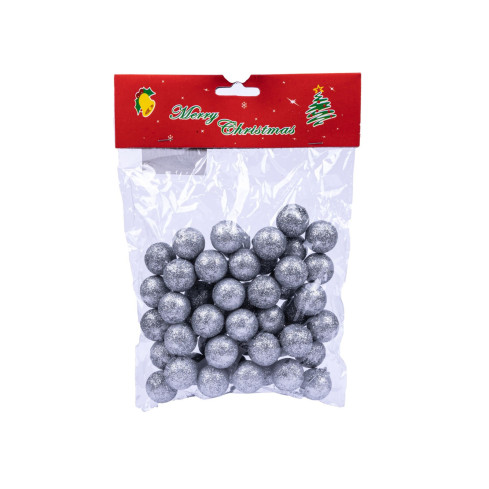 C79252 KULKI KULECZKI STYROPIANOWE BROKATOWE NA STROIK 3 KOLORY