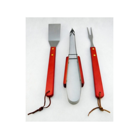 TV71 Zestaw do grilla szczypce, widelec, łopatka