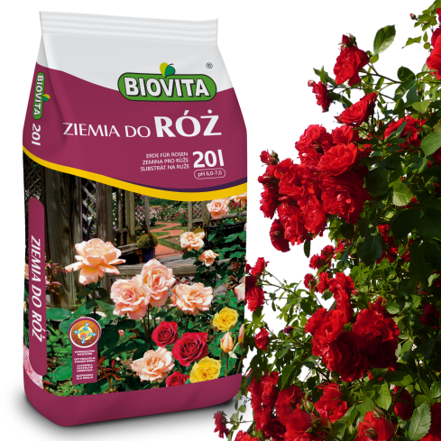 Ziemia do róż, podłoże do przesadzania kwiatów, specjalistyczne, z perlitem, Biovita 20l