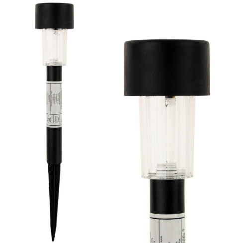 C77504 Lampa SOLARNA LAMPKA ogrodowa LED WBIJANA SŁUPEK CZARNA