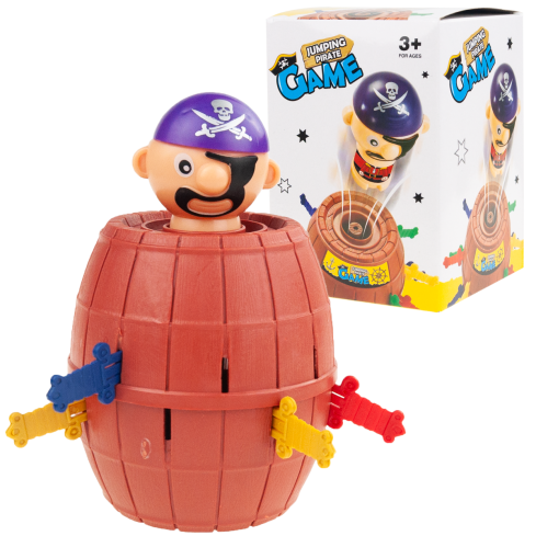 TG55492 GRA SZALONY PIRAT ZRĘCZNOŚCIOWA BECZKA PIRACKA UKŁUJ PIRATA WYSKAKUJE
