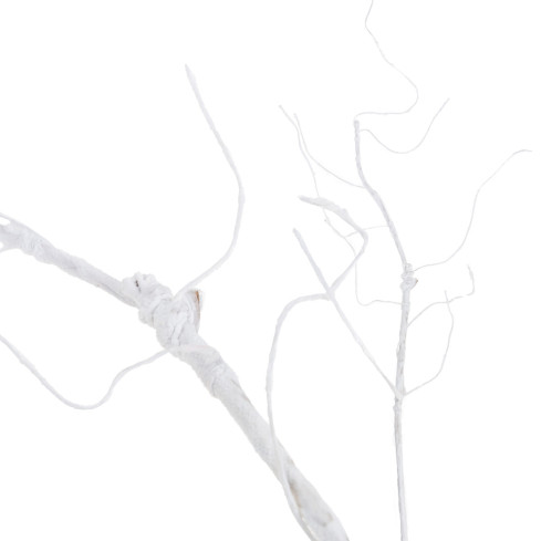 CV13601-1 GAŁĄŹ GAŁĄZKA OZDOBNA DEKORACYJNA DO WAZONU SZTUCZNA BIAŁA ELASTYCZNA KORZE