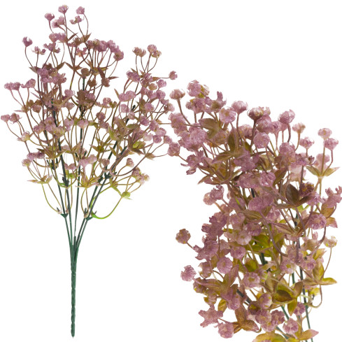 Sztuczny bukiet gipsówki, gałązki do stroika, fioletowy, 31 cm
