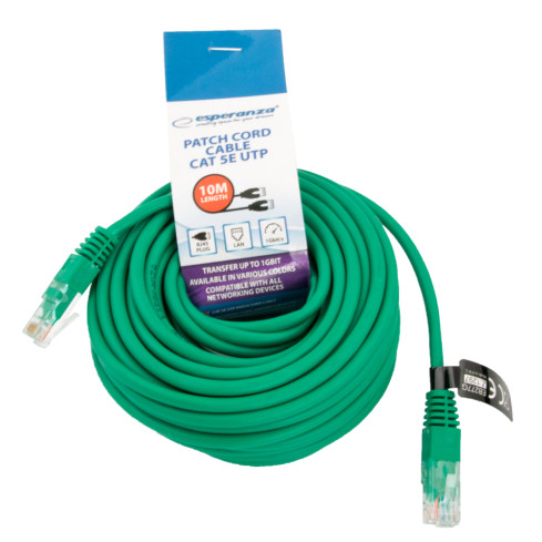 EB277G KABEL UTP CAT 5E PATCHCORD 10M ZIELONY