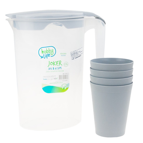 HOB061115 DZBANEK Z 4 KUBKAMI 1,75L