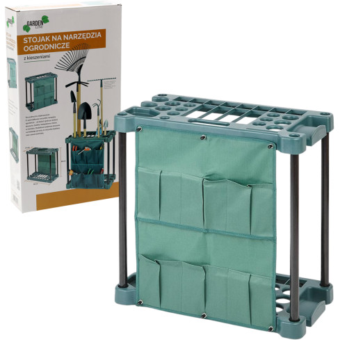 LAR1548 ORGANIZER STOJAK NA NARZĘDZIA OGRODNICZE GRABIE 58x31x60CM