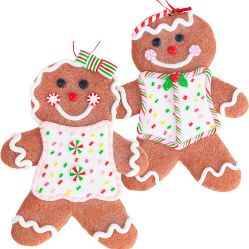 TG73609 ZAWIESZKI PIERNIKOWE LUDZIKI KOMPLET CIASTEK GINGERBREADMAN BOMBKA DEKORACJA PREZENT