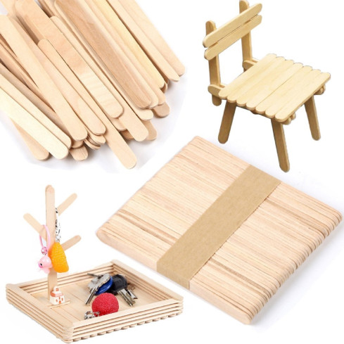 TG80299 PATYCZKI DREWNIANE KREATYWNE DO KLEJENIA PATYCZKI DO LODÓW DIY 50SZT./KPL
