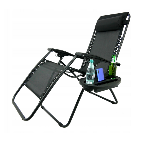TG49016-1 LEŻAK OGRODOWY KRZESŁO ZERO GRAVITY PODSTAWKA 2SZT