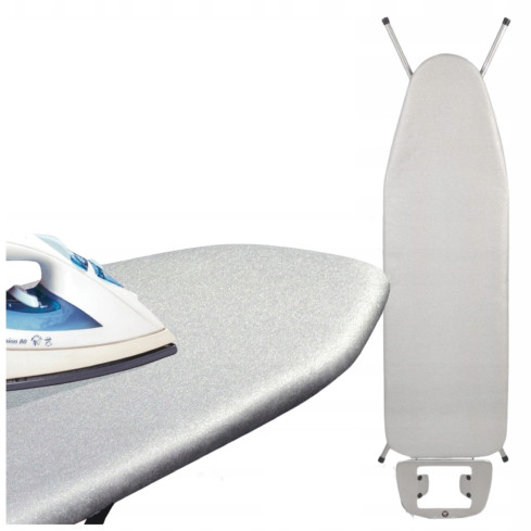 TG56599 POKROWIEC NA DESKĘ DO PRASOWANIA metalizowany TEFLONOWA POWŁOKA SZARY
