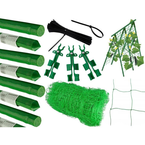 TG71984 PODPORA Z SIATKĄ STELAŻ DO ROŚLIN PNĄCYCH PNĄCZY 180x180CM ogórków fasoli