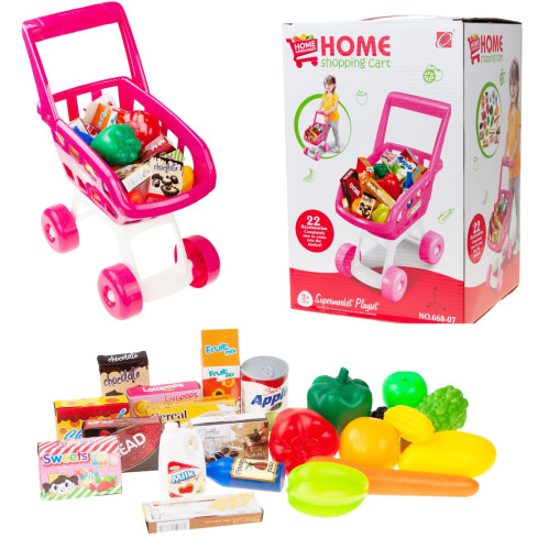 TG55682 WÓZEK SKLEPOWY Z AKCESORIAMI supermarket koszyk