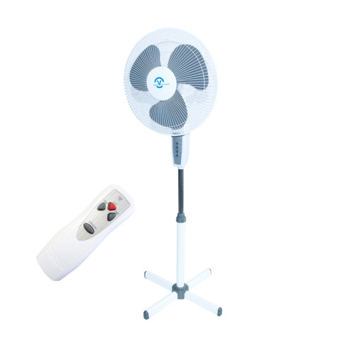 HH72 WENTYLATOR WIATRAK PODŁOGOWY DUŻY STOJĄCY Z PILOTEM REGULOWANY BIAŁY
