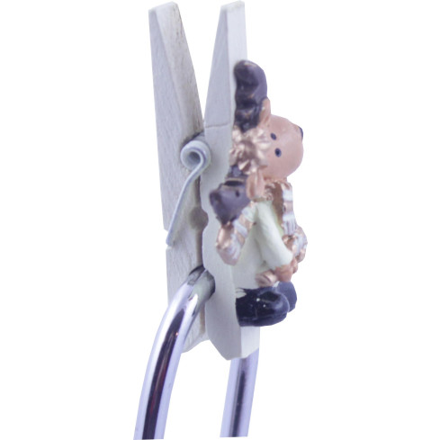 UAN5570 KLAMERKI OZDOBNE RENIFERY 9SZT DREWNIANE KLIPSY