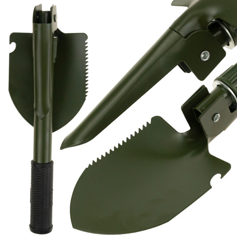 RT9 SAPERKA WIELOFUNKCYJNA PIŁA KILOF OTWIERACZ MAŁA SKŁADANA SURVIVAL 4W1