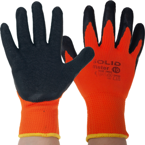 RZ416 RĘKAWICE OCHRONNE OCIEPLANE ZIMOWE SOLID LATEKS