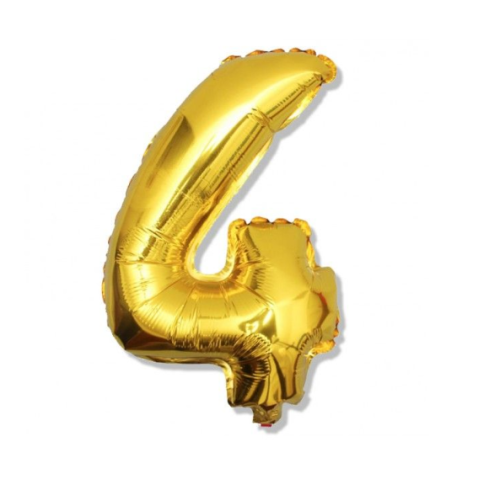 TG48095-4-G BALON CYFERKI 80 CM "4" ZŁOTA URODZINY