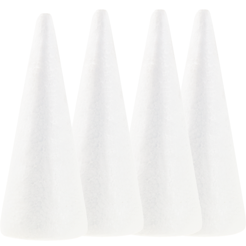 TG26227 STOŻEK styropianowy STOŻKI STYROPIANOWE 17CM DECOUPAGE DUŻE Do OZDABIANIA 4szt