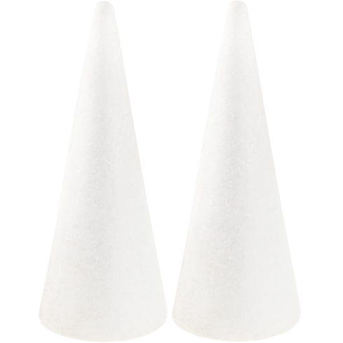 TG70315 STOŻEK styropianowy 25CM DECOUPAGE DUŻE STOŻKI DO OZDABIANIA 2szt