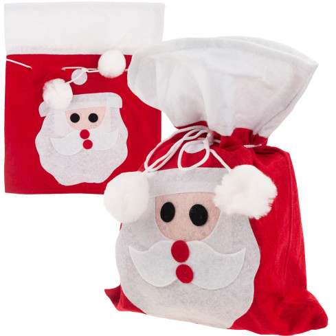 TG53593 WOREK NA PREZENTY 30x25 CZERWONY OPAKOWANIE PREZENTOWE WORKI TOREBKA