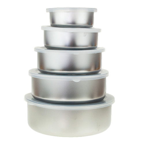 TG56317 zestaw POJEMNIKÓW NA JEDZENIE STALOWE MENAŻKI 5SZT