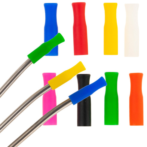 TG56578 ZNACZNIKI NA SŁOMKI NAKŁADKI RURKI SILIKONOWE 8SZT