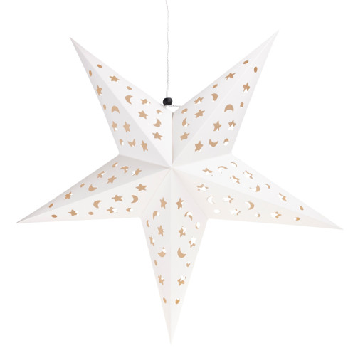 TG59707-1 DUŻA GWIAZDA SKŁADANA ŚWIĄTECZNA WITRAŻ PAPIEROWA GWIAZDKA BOŻONARODZENIOWA