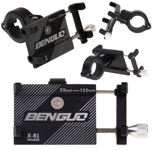 TG60175 UCHWYT NA KIEROWNICĘ NA TELEFON DO ROWERU METALOWY wytrzymały ALUMINIOWY