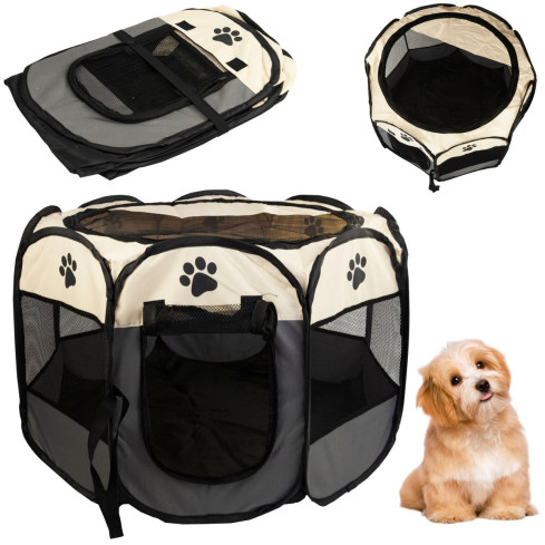 TG64647 KOJEC KLATKA DLA PSA KOTA ZAGRODA LEGOWISKO BRAMKA PODRÓŻNA SKŁADANA