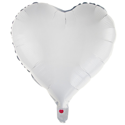 TG66235-1 BALON FOLIOWY SERCE BIAŁY NA HEL WALENTYNKI