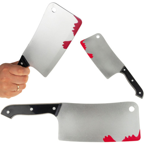 Sztuczny tasak, plastikowy, krwawy, dekoracja Halloween, dodatek do stroju, 29cm