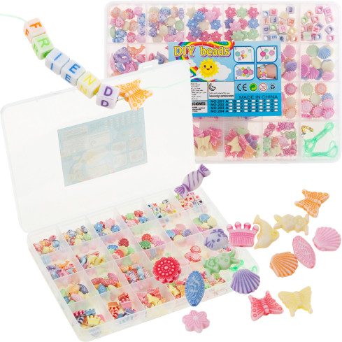 TG67277 ZESTAW DO ROBIENIA BRANSOLETEK KORALIKI DIY BEADS BRANSOLETKI